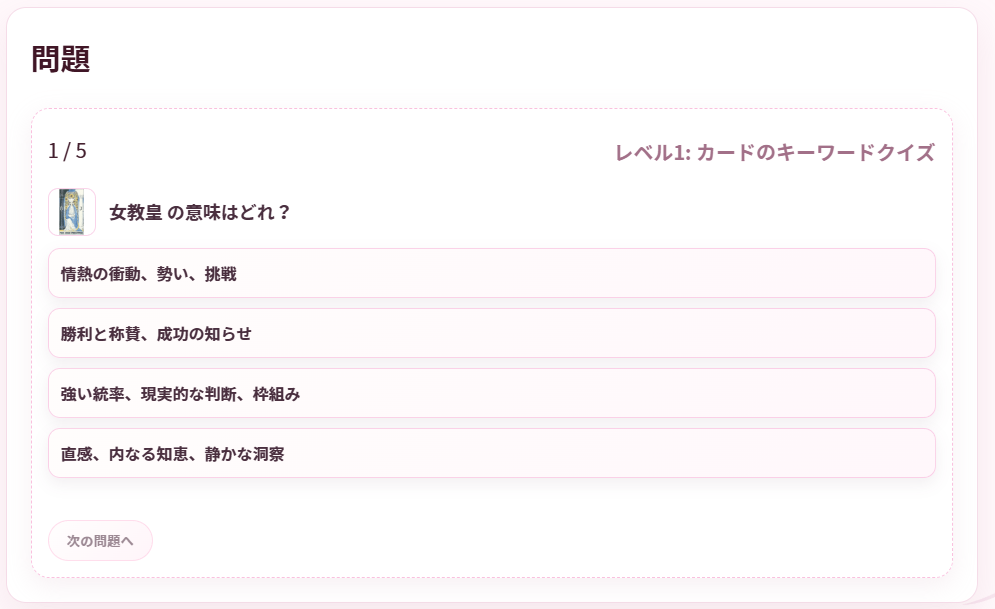 四択クイズ